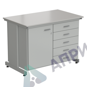 Стол-тумба 1 дверь (левая) + 5 ящиков 1200х750х900, DURCON