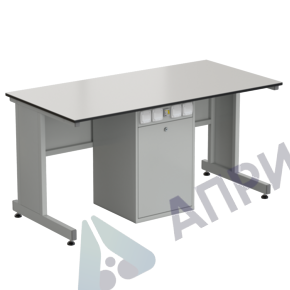 Стол ученический с сервисной стойкой, с электрикой 1500х750х760, раб. поверхность - LABGRADE