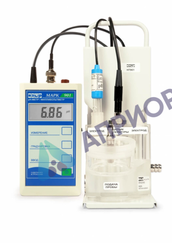 Ph-метр лабораторный портативный ВЗОР МАРК-901 для проточных измерений (с МПН-901, НП-901)