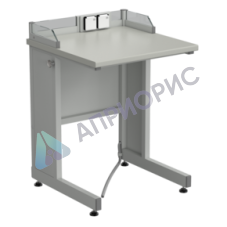 Стол ученический с бортиком и розетками 600х600х840, раб. поверхность - ЛАМИНАТ БЕЛЫЙ