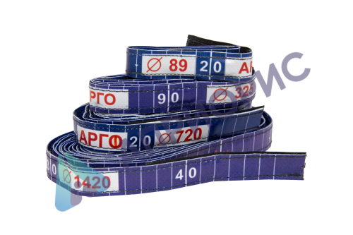 Пояс мерительный "РЕПЕР" линия АРГО со свинц. цифрами высотой 8 мм, прошитый, узкий, пог метр