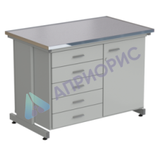 Стол-тумба 1 дверь (правая) + 5 ящиков 1212х750х900, МОНОЛИТНЫЙ КЕРАМОГРАНИТ
