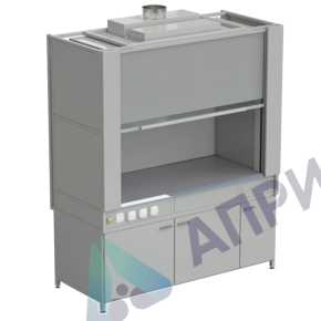 Шкаф вытяжной с коконом из стеклопластика без воды с электрикой 1800х820х2240 мм, раб. поверхность - МОНОЛИТНЫЙ КЕРАМОГРАНИТ