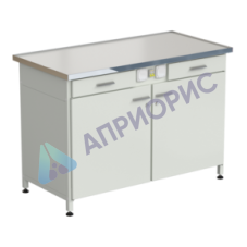 Стол-тумба с электрикой (2 ящика + двери) 1212x610x850 мм, раб. поверхность - LABGRADE-лайт