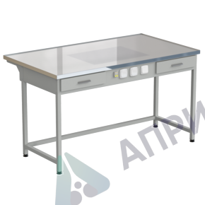 Стол с подсветкой рабочей зоны 1515х850х850, раб. поверхность - LABGRADE-лайт