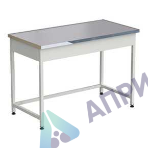 Стол лабораторный упрощенный 1212х610х850 мм, раб. поверхность - МОНОЛИТНЫЙ КЕРАМОГРАНИТ