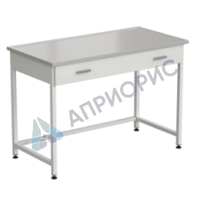 Стол лабораторный с 1 ящиком 1213х613х850 мм, раб. поверхность - DURCON с бортиком