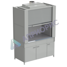 Шкаф вытяжной с коконом из стеклопластика без воды с ВЗБ светильником 1500х820х2240 мм, раб. поверхность - МОНОЛИТНЫЙ КЕРАМОГРАНИТ