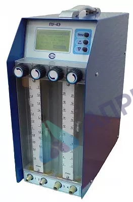 Аспиратор ПУ-4Э (автоматический отбор проб воздуха, паров и аэрозолей, питание от сети и внешнего аккумулятора)
