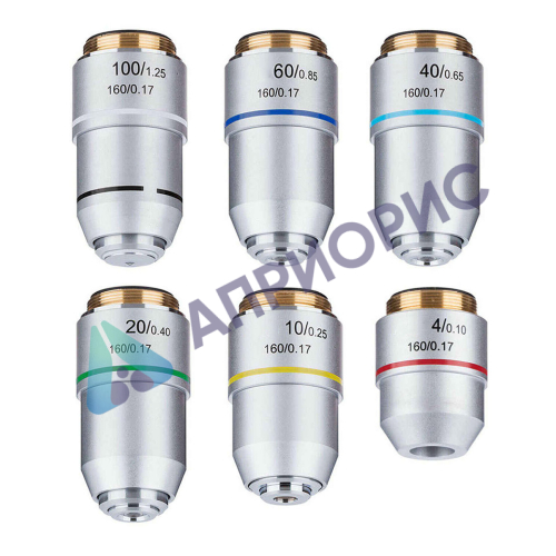 Объективы 4х, 10х, 20х, 40х, 100х (к Микмед, Биомед)