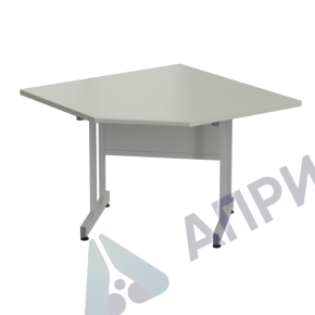 Стол угловой 1100х1100х750 мм, раб. поверхность - ЛАМИНАТ СЕРЫЙ