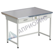 Стол лабораторный с 2-мя ящиками и электрикой 1212х850х850 мм, раб. поверхность - МОНОЛИТНЫЙ КЕРАМОГРАНИТ