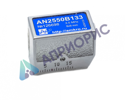 AN2550Bxx наклонный совмещенный притертый преобразователь 2,5 МГц с углом 50град