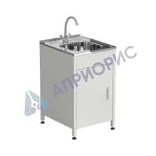 Стол-мойка одинарная 500х600х850 мм, материал раковины - НЕРЖАВЕЮЩАЯ СТАЛЬ