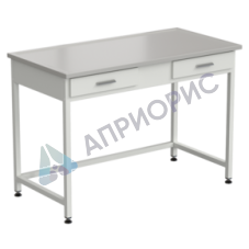 Стол лабораторный с 2 ящиками 1213х613х850 мм, раб. поверхность - DURCON с бортиком