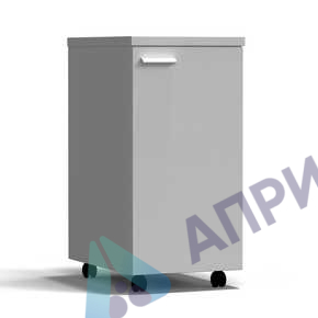 Тумба подкатная дверь правая 400х540х820 мм, высокая, серый металл - СТАЛЬ