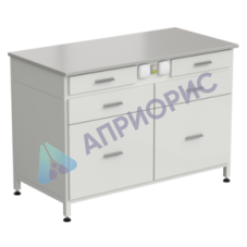 Стол-тумба с электрикой 1200x600x850 мм, 2 ящика + 2 ящика + 2 ящика, раб. поверхность - DURCON
