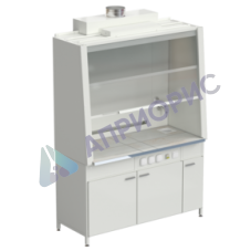 Шкаф вытяжной с подводом воды и электрикой 1520х750х2160 мм, раб. поверхность - КЕРАМИКА