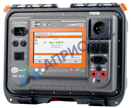 PAT-820 СИСТЕМА КОНТРОЛЯ ТОКОВ УТЕЧКИ И ПАРАМЕТРОВ БЕЗОПАСНОСТИ ЭЛЕКТРИЧЕСКИХ ПРИБОРОВ