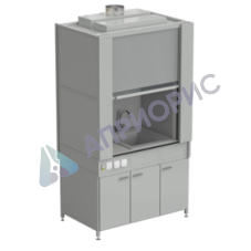 Шкаф вытяжной с коконом из стеклопластика с мойкой из СП и смесителем с электрикой 1200х820х2240 мм, раб. поверхость- LABGRADE