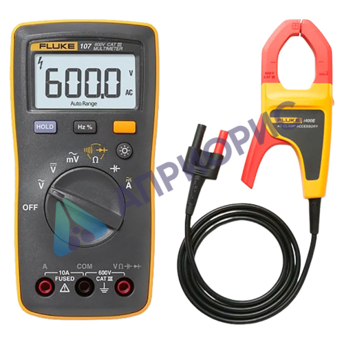 Комплект - мультиметр Fluke 107 с токовыми клещами Fluke I400E ERTA
