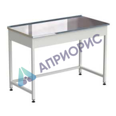 Стол лабораторный упрощенный 1200х600х850 мм, раб. поверхность - НЕРЖАВЕЮЩАЯ СТАЛЬ