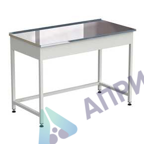 Стол лабораторный упрощенный 1200х600х850 мм, раб. поверхность - НЕРЖАВЕЮЩАЯ СТАЛЬ