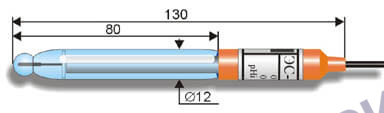 Промышленный стеклянный pH-электрод ЭС-10802/7 К 220.2