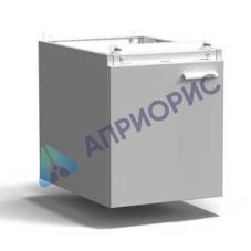 Тумба подвесная дверь левая 400х540х465 мм, низкая, серый металл - СТАЛЬ