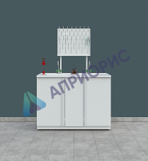 1. Рабочая поверхность из нерж. стали AISI 304 с интегрированным бортиком высотой 8 мм по периметру. 2. Раковина 480х400 мм, глубиной 250 мм, материал – нерж. сталь AISI 304 3. Корпус из стали с полимерным покрытием