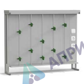 Стенд титровальный 1200х250х985, серый металл