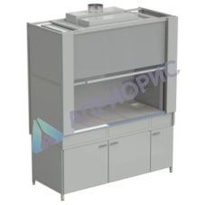 Шкаф вытяжной с коконом из стеклопластика с водой с ВЗБ светильником 1800х820х2240 мм, раб. поверхность - КЕРАМИКА