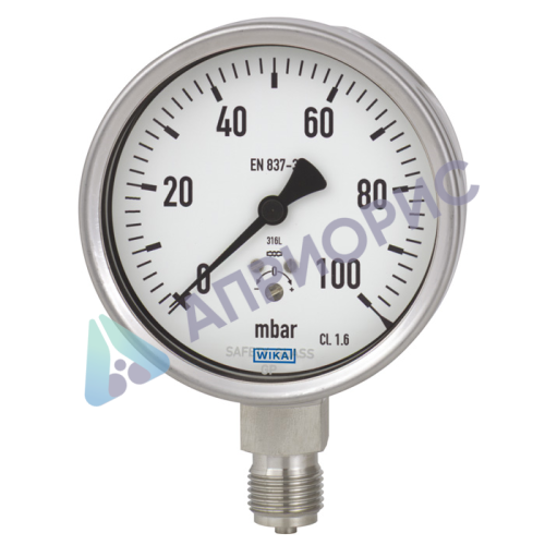 Поверка манометров с мембранной коробкой, для низких диапазонов давления модели 632.50, 633.50