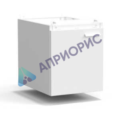 Тумба подвесная дверь левая 400х540х465 мм, низкая, белый металл - СТАЛЬ