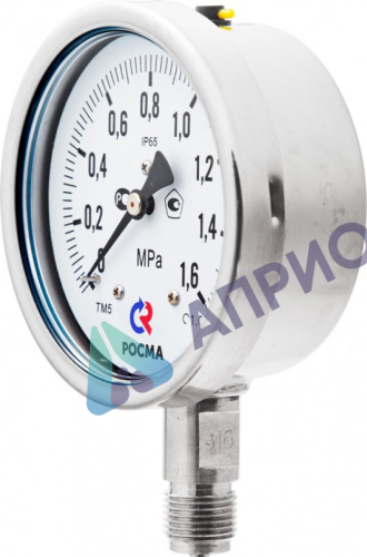 Поверка манометров промышленных коррозионностойких виброустойчивых Тип ТМ (ТВ, ТМВ), серия 21