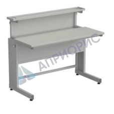 Стол ученический с выдвижным блоком 1200х600х1025 в сборе, раб. поверхность - ЛАМИНАТ СЕРЫЙ