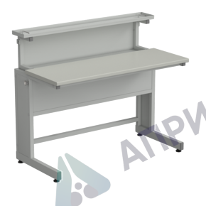 Стол ученический с выдвижным блоком 1200х600х1025 в сборе, раб. поверхность - ЛАМИНАТ СЕРЫЙ