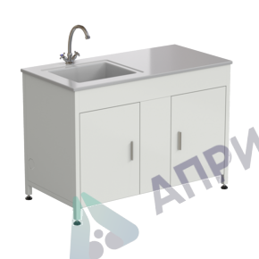 Стол-мойка 1200x600x850 мм, раковина слева, материал раковины - СТЕКЛОПЛАСТИК