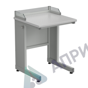 Стол ученический с бортиком 600х600х840, раб. поверхность - ЛАМИНАТ СЕРЫЙ