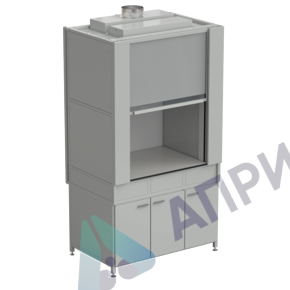 Шкаф вытяжной с коконом из стеклопластика без воды с ВЗБ светильником 1200х820х2240 мм, раб. поверхность - LABGRADE