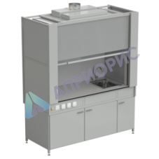 Шкаф вытяжной с коконом из стеклопластика с мойкой из НС и смесителем с электрикой 1800х820х2240 мм, раб. поверхность - LABGRADE