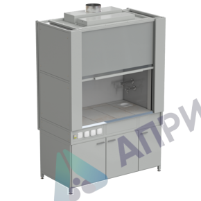 Шкаф вытяжной с коконом из стеклопластика с водой с электрикой 1500х820х2240 мм, раб. поверхность - КЕРАМИКА