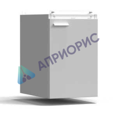 Тумба подвесная дверь правая 400х540х610 мм, средняя, серый металл - СТАЛЬ