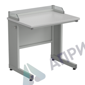 Стол ученический с бортиком 800х600х840, раб. поверхность - ЛАМИНАТ БЕЛЫЙ