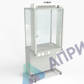 Шкаф демонстрационный напольный с электрикой, евронога, с водой 950х650х2245, раб. поверхность - LABGRADE-лайт
