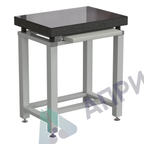Стол для весов малый 630*450*750 мм с выдвижной полкой, цвет каркаса - серый, гранит