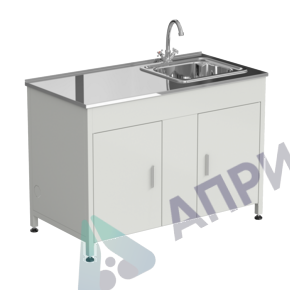 Стол-мойка 1200x600x850 мм, раковина справа, материал раковины - НЕРЖАВЕЮЩАЯ СТАЛЬ