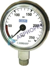 Поверка манометров с трубкой Бурдона, медный сплав или нержавеющая сталь модели 112.28, 132.28