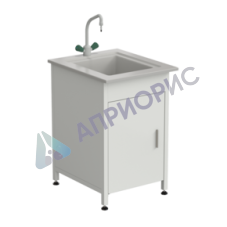 Стол-мойка одинарная 550х650х850 мм, смеситель tof, раб. поверхность - DURCON