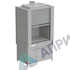 Шкаф вытяжной с коконом из стеклопластика без воды с электрикой 1200х820х2240, раб. поверхность - LABGRADE